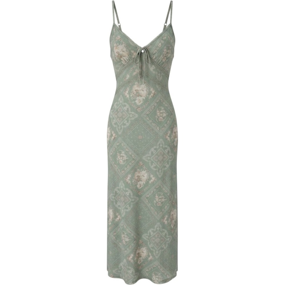 NWT Pink Republic Sage Bandana Floral Mesh Midi Dress Lace Trim PS6K51814PKL XL